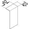 Соединитель стыков-крышка HAGER SL new, длина 40мм, для профиля 20х80мм, чисто белый SL2008079010